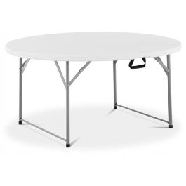 Marbueno Mesa Plegable Resina Blanco D.122x74 cm Catering, Playa y Camping 10530