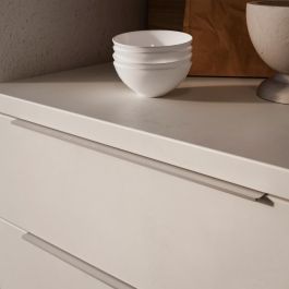 Emuca Lote de 10 tiradores para mueble Picanya, L104mm, intereje 64mm, Aluminio, Anodizado mate