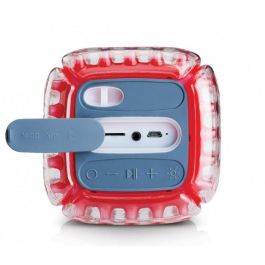 Forever Altavoz Bluetooth BS-700 Red, Bluetooth 5.0 TWS, IPX6 Impermeable, Luz RGB