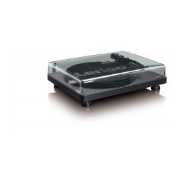 Lenco L-30BK - Tocadiscos de tracción por correa semiautomático, 33/45 RPM, con salida USB y amplificador integrado, color negro