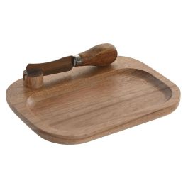 Tabla Cortar Basicos DKD Home Decor Natural 15 x 3 x 19.5 cm Set de 2