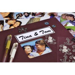 Hama 1965 Álbum de Fotos Fine Art Espiral Burdeos 28x24 cm, 50 Páginas Blancas para 10x15 cm