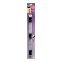 Inofix Colgador triple para escobas 3033-2-000, metal cromado, con tornillos incluidos