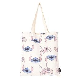 Cerdá Bolsa de Compras Disney Stitch 36x36 cm Azul, Para Niños y Niñas, Fabricada en Poliéster y Algodón