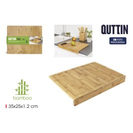Quttin Tabla de Cortar de Bambú con Borde 35 x 25 x 1.2 cm (8 Unidades)
