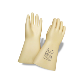 Faru Guantes de Látex Aislante Protección Eléctrica hasta 500V Clase 00 Talla 9 Color Beige