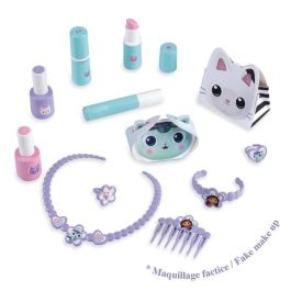 Smoby SMO3032163202547 Tocador infantil 2 en 1 Gabby y la Casa Mágica con taburete, 12 accesorios y espejo regulable