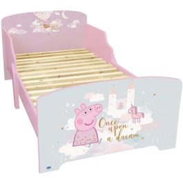 Fun House Cama Infantil Peppa Pig Dream, Iluminado con Lattes, Box Spring, 140 x 70 cm