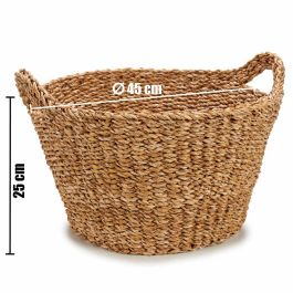 Cesto con Asa Redondo Giftdecor 52x28x47 cm, 18L, Marrón - Alga de Mar (6 Unidades) Cesto con Asa Redondo Giftdecor 52x28x47 cm, 18L, Marrón - Alga de Mar (6 Unidades)