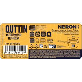 Inde Cazo 16 cm (2 L) de Acero Inoxidable para Inducción con Tapa New Neron (8 Unidades)
