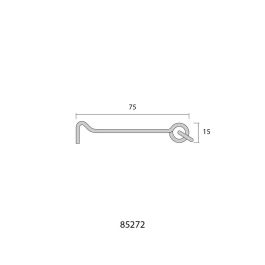 2 aldabillas doble hembrilla 75 mm zinc