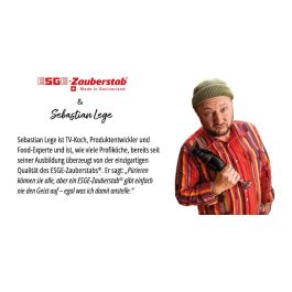 ESGE P 350 Profi Batidora de inmersión, 350 W, 2 velocidades (18000-22000 RPM), color gris y blanco, cable 1.5 m