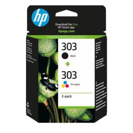 HP 303 Cartuchos de Tinta Originales - Pack Doble Negro y Tricolor - Para Fotos y Documentos de Calidad Profesional y Fiabilidad