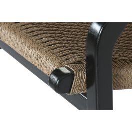 DKD Home Decor Butaca Colonial Madera Teca y Ratán Sintético 80x66x73 cm
