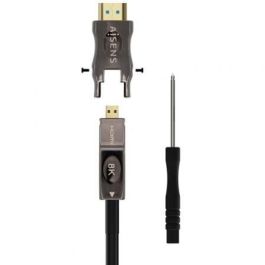 AISENS CABLE HDMI V2.1 AOC DESMONTABLE ULTRA ALTA VELOCIDAD / HEC 8K@60HZ 4K@120HZ 4:4:4 48GBPS, A/M-D/A/M, NEGRO, 50M AISENS CABLE HDMI V2.1 AOC DESMONTABLE ULTRA ALTA VELOCIDAD / HEC 8K@60HZ 4K@120HZ 4:4:4 48GBPS, A/M-D/A/M, NEGRO, 50M