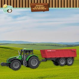 Tachan Tractor Verde con Remolque 1:32 T0105 Fricción, Luz y Sonido para Niños +3 Años