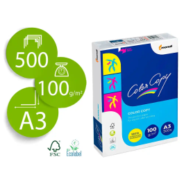 Color Copy Papel Multifunción Din A3 100 Gramos Blanco Paquete 500 Hojas para Impresión Láser y Fotocopias Precio: 21.49999995. SKU: B19NJYVKGZ