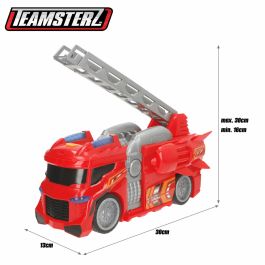 Camión de Bomberos Teamsterz Rojo Gris 30 x 16 x 13 cm (4 Unidades)
