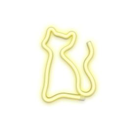 Forever Lámpara de Neón LED Gato, Luz Decorativa de Sobremesa, Blanco Cálido, Alimentación USB/Pilas, 2m Cable, Interruptor ON/OFF Precio: 17.5000001. SKU: B1HLR3TH3M