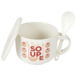 Taza Sopa 550 Ml Con T Y Cuchara Home Deco Factory