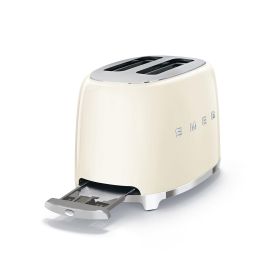 Smeg TSF01CREU Tostadora de 2 Ranuras Estilo Años 50 Color Crema