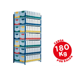 Paperflow Estantería Metálica Azul 5 Estantes Ultrarresistentes 180 kg por Estante 200x100x35 cm Precio: 177.50000015. SKU: B1F3WHX5M2