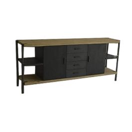 Aparador Home ESPRIT Negro Natural Metal Abeto 180 x 45 x 80 cm 186 x 45 x 80 cm Precio: 588.59000057. SKU: B1GSDZZYFD