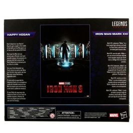 HASBRO Blister 2 figuras Happy Hogan & Iron Man Mark XXI Iron Man 3 The Infinity Saga Marvel 15cm Articuladas con Accesorios