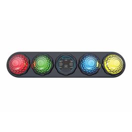 iDance Luces Disco con Bola, Para Fiestas, Batería Litio 3.7V Recargable Incluida, Color Negro, 9x10.5x41 cm