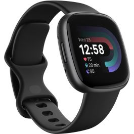 Fitbit Versa 4 Smartwatch Grafito con GPS, Pantalla Táctil, Monitor de Frecuencia Cardíaca y SpO2, Resistente al Agua 50m Precio: 187.89000032. SKU: S0441772