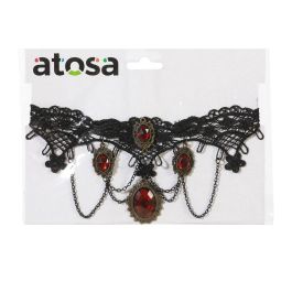Collar Halloween con Colgante Decorativo Negro y Plata - Accesorio Ideal para Disfraces y Fiestas Temáticas