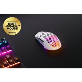 SteelSeries Aerox 3 Wireless Ratón Blanco (62608) RF inalámbrica + Bluetooth Óptico 18000 DPI 1 ms 6 Botones 68 g
