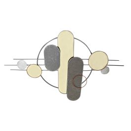Decoración de Pared DKD Home Decor Gris Dorado Metal PVC Moderno (130 x 5 x 80,6 cm) Decoración de Pared DKD Home Decor Gris Dorado Metal PVC Moderno (130 x 5 x 80,6 cm)