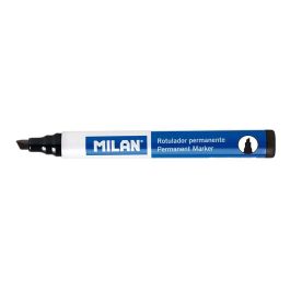 Milán Rotuladores permanentes punta biselada negro, caja 12 uds - Punta 1-4mm, tinta alcohol
