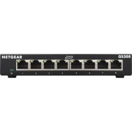 Netgear GS308v3 Switch Gigabit Ethernet No Gestionado de 8 Puertos RJ-45 10/100/1000Mbps Metálico para Oficina y Hogar