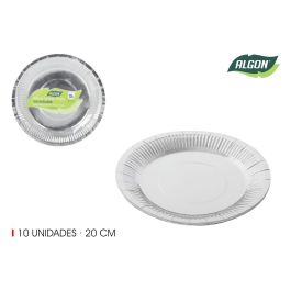 Set de 10 platos de cartón plata Algon 20 cm (18 Unidades) Precio: 13.59000005. SKU: B1JQ9D3S8N
