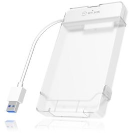 ICY BOX IB-AC703-U3 Carcasa Externa USB 3.0 para Discos Duros/SSD SATA de 2.5 pulgadas, Hot-swap, Blanco