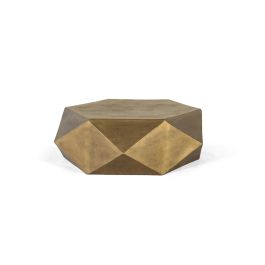 GINER Y COLOMER Mesa de Centro Hexagonal en Aluminio Dorado 107x107x34 cm Precio: 639.9932. SKU: B12CB6MYV7