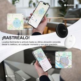 Leotec LETAG02BW MiTag Duo Localizador GPS Universal Bluetooth Certificado Apple y Google Negro