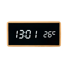 Q-connect Reloj Digital Sobremesa con Temperatura y 3 Alarmas 150x45x70mm