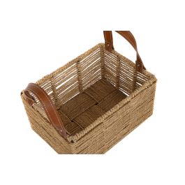 DKD Home Decor Cesta Balines Marron Natural de Cuerda y Metal - Set de 2 Unidades (Largo 27 x Ancho 36 x Alto 33 cm) DKD Home Decor Cesta Balines Marron Natural de Cuerda y Metal - Set de 2 Unidades (Largo 27 x Ancho 36 x Alto 33 cm)