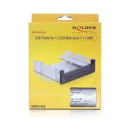 DeLOCK Adaptador 47200 - Kit de Instalación para Conversión de Bahía de 5.25" a Slimline y 3.5" o 2 Bahías, Metal y Plástico