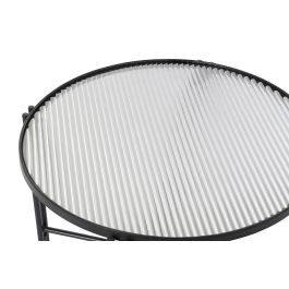 DKD Home Decor Mesa Centro Loft Negro con Estructura de Metal y Tapa de Cristal 63x63x46 cm DKD Home Decor Mesa Centro Loft Negro con Estructura de Metal y Tapa de Cristal 63x63x46 cm