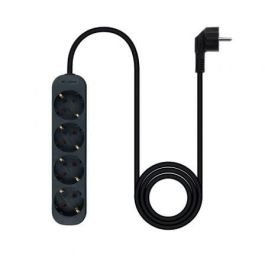 Nanocable 10.37.0004-NS-BK Regleta 4 Tomas de Corriente con Toma de Tierra, Protección Infantil, Cable 1.4m, Negra, 3680W Nanocable 10.37.0004-NS-BK Regleta 4 Tomas de Corriente con Toma de Tierra, Protección Infantil, Cable 1.4m, Negra, 3680W