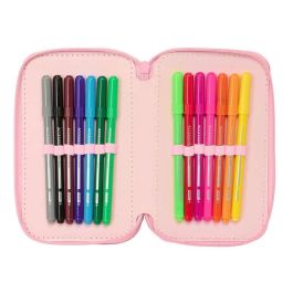 Safta Plumier Triple 37 Piezas Stitch "Ice Cream" 12,5x19,5x5,5 Cm