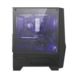 MSI MAG FORGE 100M Caja de PC Midi Tower Negra con Iluminación RGB y 2x USB 3.2