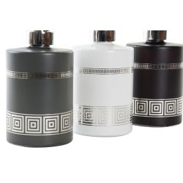 DKD Home Decor Dosificador Chic de Cristal y ABS 450ml para Jabón Líquido, 8 x 17 x 10 cm - Surtido (Negro, Blanco, Verde) - Pack 12 Unidades