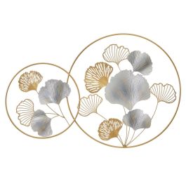 Decoración de Pared Dorado Plateado Hierro Flores 100 x 4 x 66 cm Precio: 74.9594998427. SKU: B19XCRCTPT