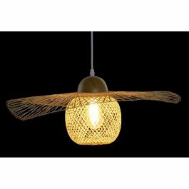DKD Home Decor Lámpara de Techo de Bambú Natural 55 x 19 x 55 cm Estilo Bali E27 Hecha a Mano