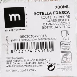 Botella Frasca 700 ml con tapón de corcho - La Mediterranea (12 Unidades) Botella Frasca 700 ml con tapón de corcho - La Mediterranea (12 Unidades)
